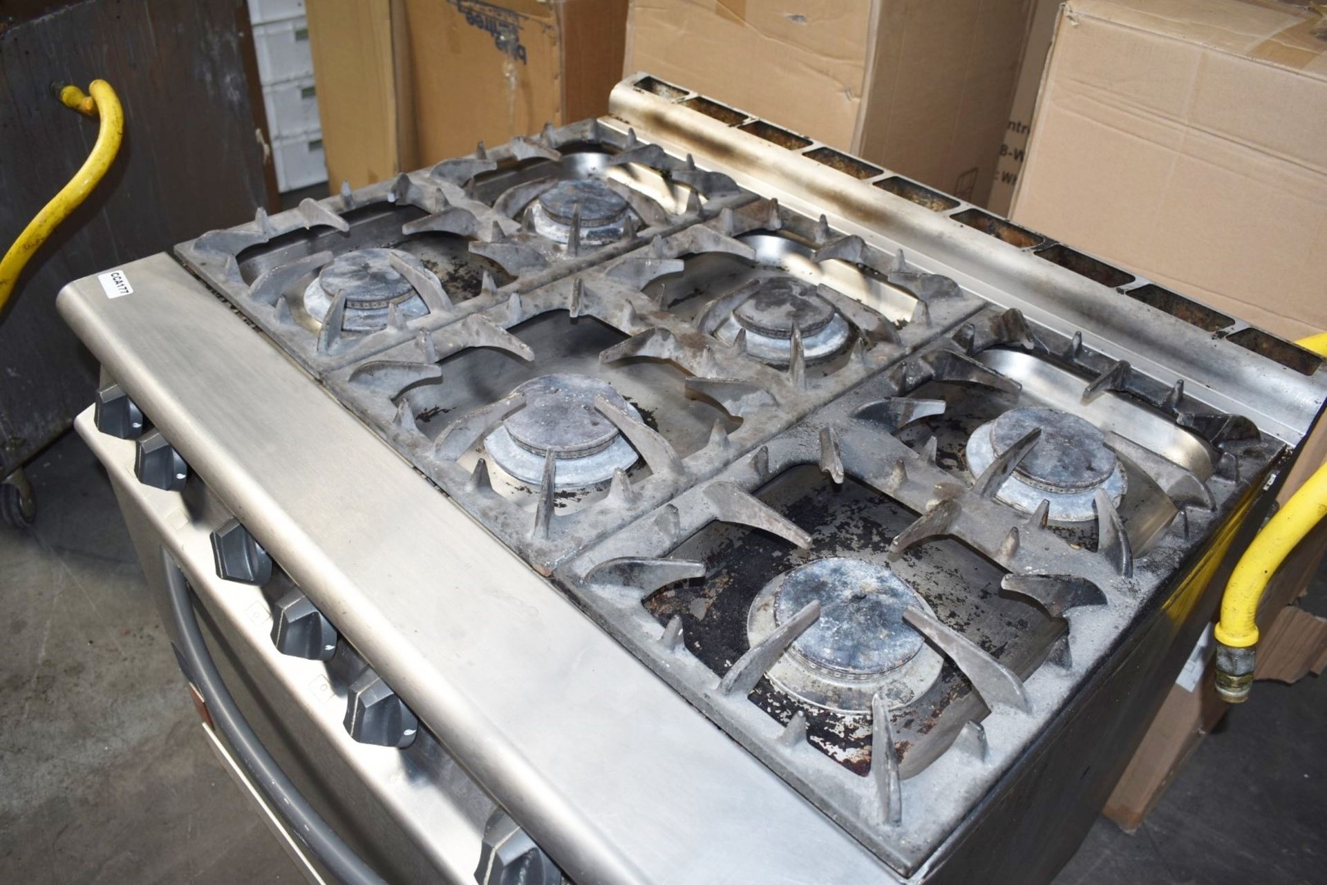 1 x Falcon 6 Burner Dominator Plus Oven Range G3101D Natural Gas with Castors - Dimensions: H90 x - Image 4 of 11