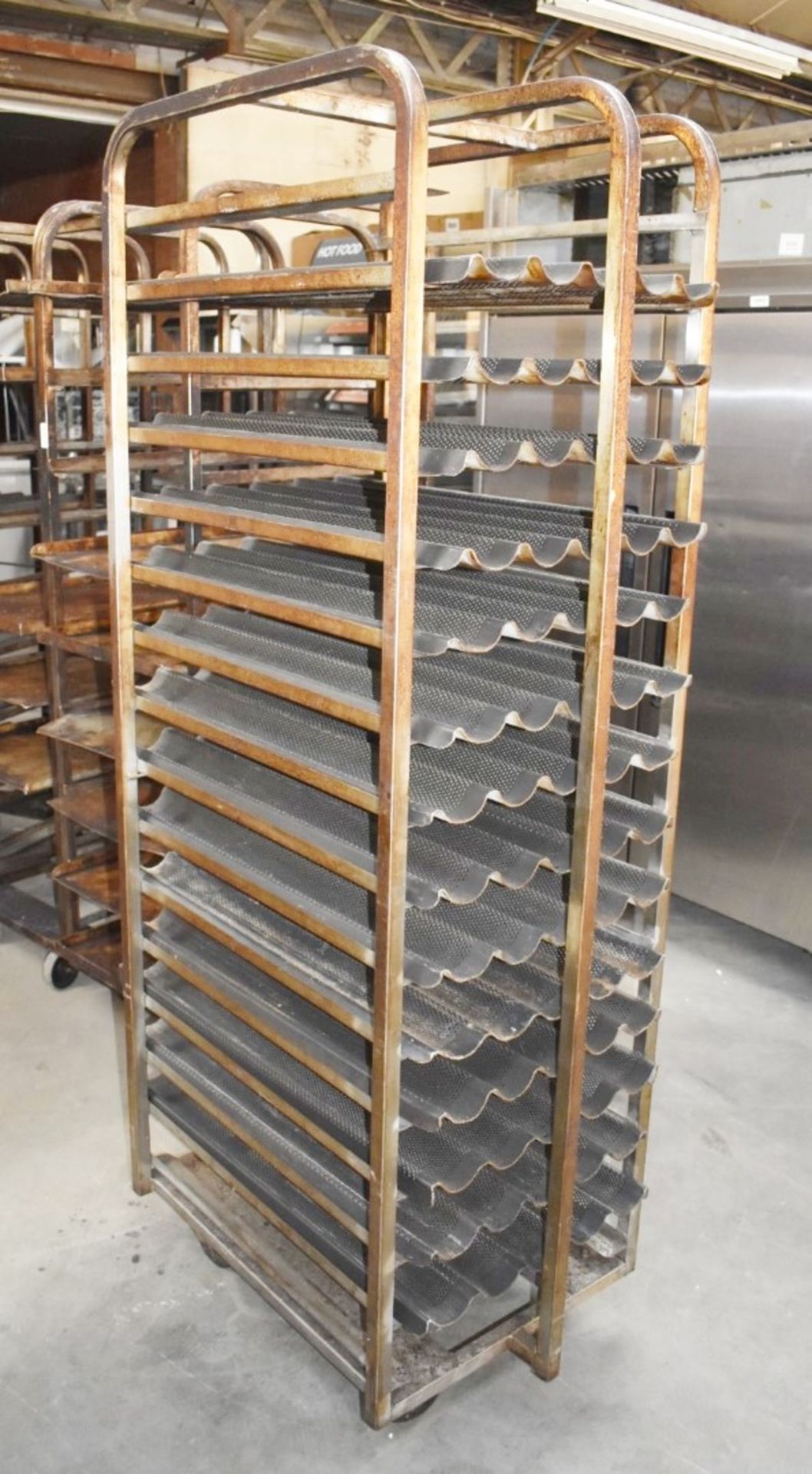1 x Upright Mobile Baking Rack With Fourteen Baguette Trays - Image 6 of 6