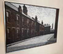 1 x Original Painting On Canvas Depicting An Industrial Street By Artist Stuart Walton - Signed '