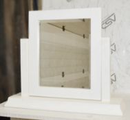 1 x Dressing Table Mirror With A White Painted Finish - From An Exclusive Property In Hale Barns -