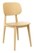 4 x Relish Solid Beech Dining Chairs - New Boxed Stock - RRP £616 - Solid Beech Frame With Curved
