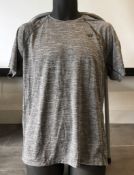 1 x Men's Genuine New Balance Sports T-Shirt In Grey - Size (EU/UK): L/L - Preowned - Ref: JS170 -