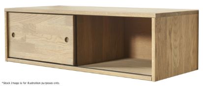 1 x WOOOD Designs 'JACK' Oak Storage Cupboard Cabinet With Sliding Door - Dimensions: 24x80x25cm