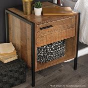 A Pair Of 'Hoxton' Contemporary Industrial-style Bedside Cabinets - Brand New Boxed Stock