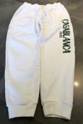 1 x Pair Of Men's Genuine Casablanca Tracksuit Bottoms In White - Size (EU/UK): L/L - Preowned -