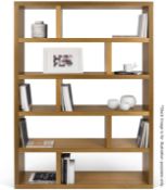 1 x TemaHome 'Dublin' Contemporary High Shelving Unit In A Mukali Finish - Brand New Boxed Stock