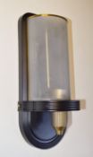 1 x CHELSOM Art Deco-Style Wall Light In A Black And Gold Finish - Unused Boxed Stock -