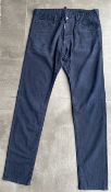 1 x Pair Of Men's Genuine Dsquared2 Designer Jeans In Navy - Waist Size: UK 30 / ITALY 46 - Preowned