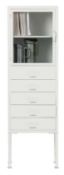 1 x WOOOD Designs 'Vtwonen Library ' Metal Dresser Cabinet With Drawers In White - New & Boxed