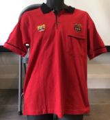 1 x Men's Genuine Poloknit Polo Shirt In Red 'WRC Safari Rally Project' - Size (EU/UK): L/L