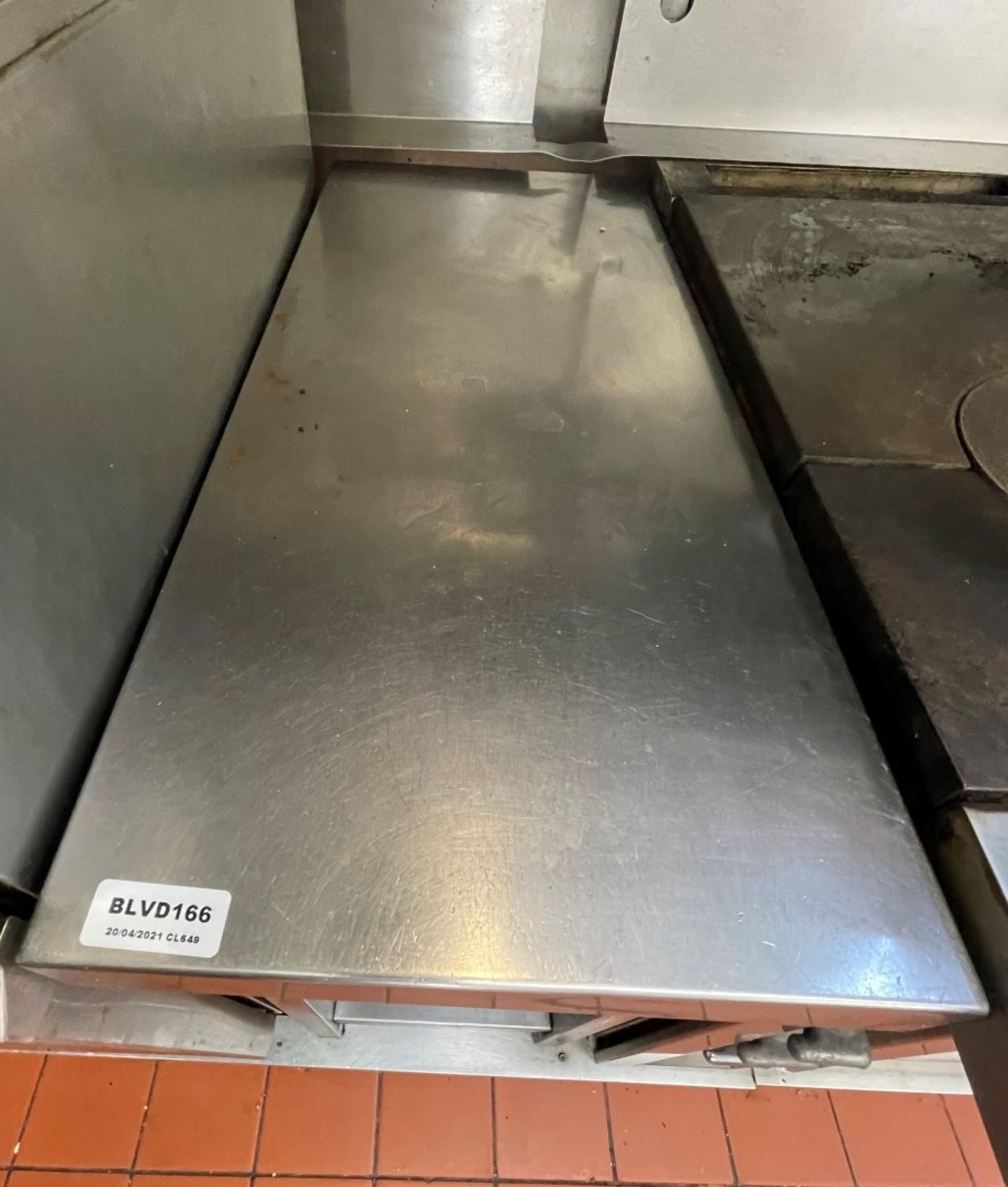 1 x Stainless Steel Fill In Prep Table With Undershelf - Dimensions: H69 x W35 x D80 cms - Ref: - Image 2 of 2