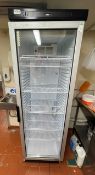 1 x Tefcold Upright Display Drinks Chiller - Model FS1380 Left Hinged - White Exterior - RRP £