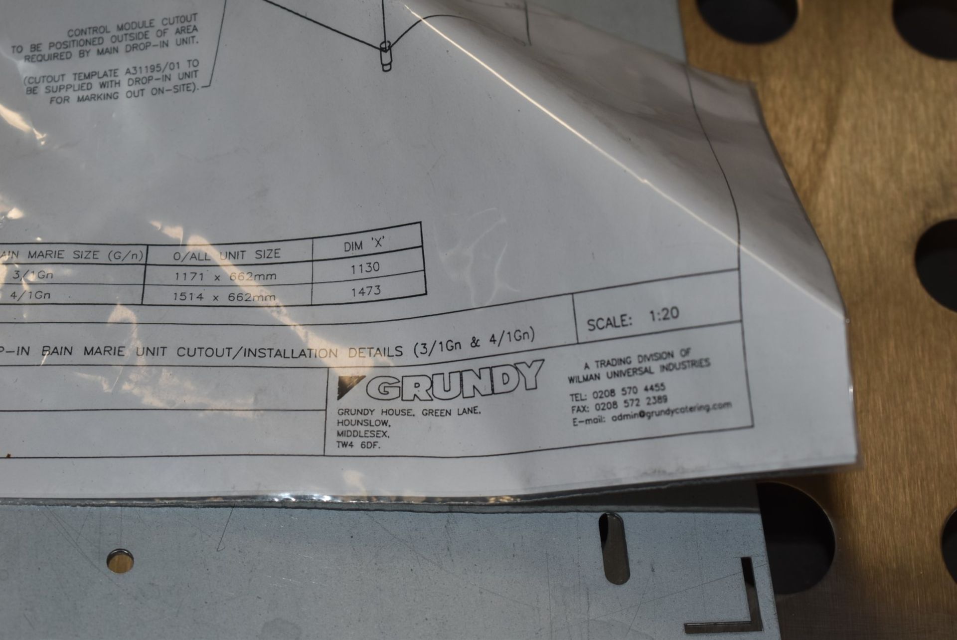 1 x Grundy Drop In Baine Marie Unit With Overhead Warming Light and Control Panel - Model 20003 - Image 10 of 19