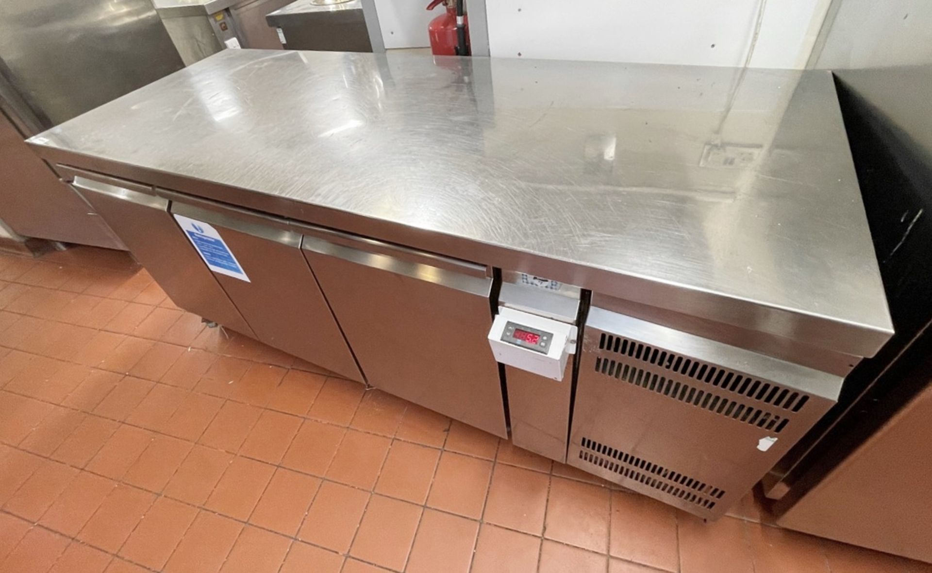 1 x Gram GASTRO KB1807A Stainless Steel Refrigerated Three Door Prep Counter - 240v Power - - Image 6 of 6