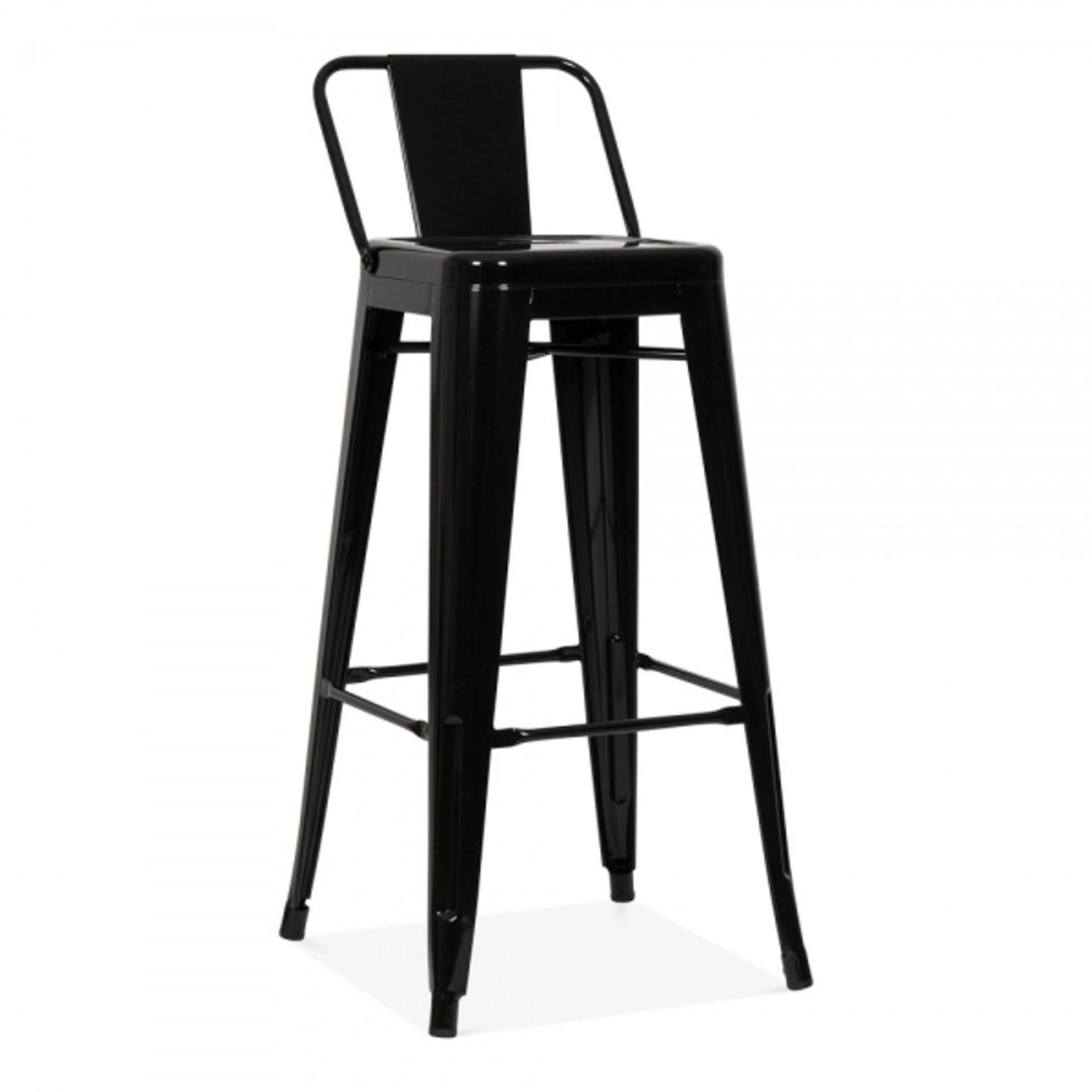 1 x Tolix Industrial Style Outdoor Bar Table and Bar Stool Set in Black - Includes 1 x Bar Table and - Image 4 of 9