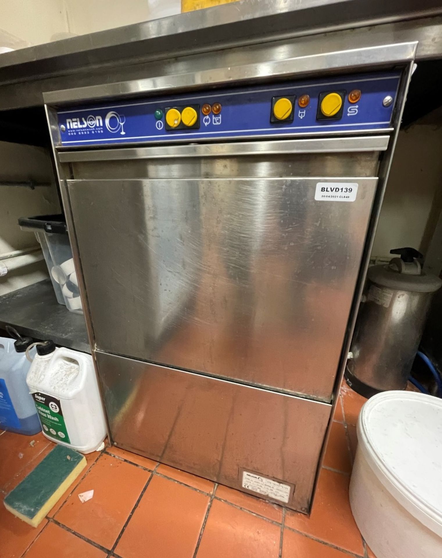 1 x Nelson Undercounter Glass Washer With Stainless Steel Exterior - Model SC45AWS-11 - 240v Power - - Image 3 of 4