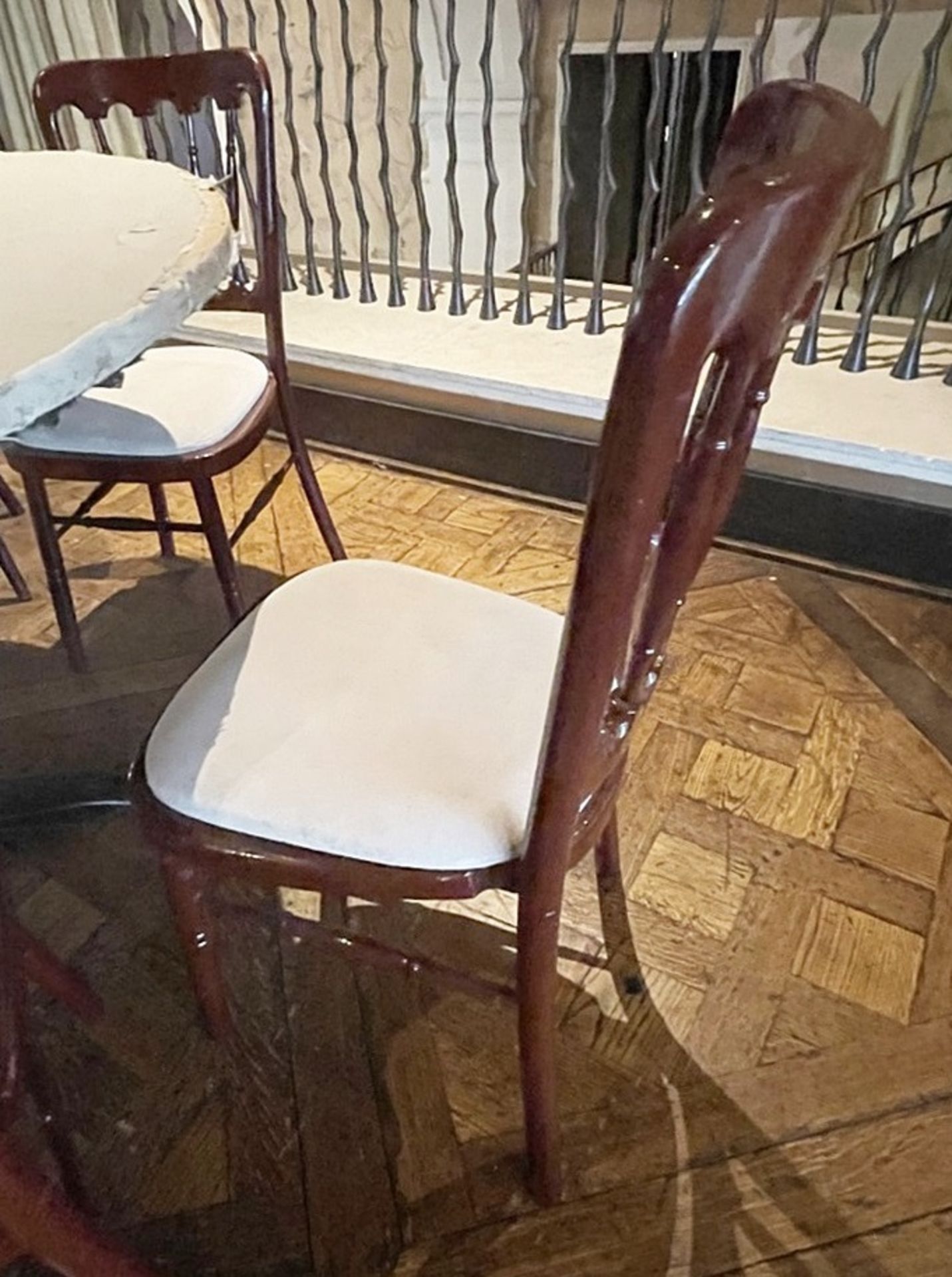 8 x Burgundy Dining Chairs With Upholstered Seats - Ref: BLVD132 - CL649 - Location: London W8 * - Image 3 of 5