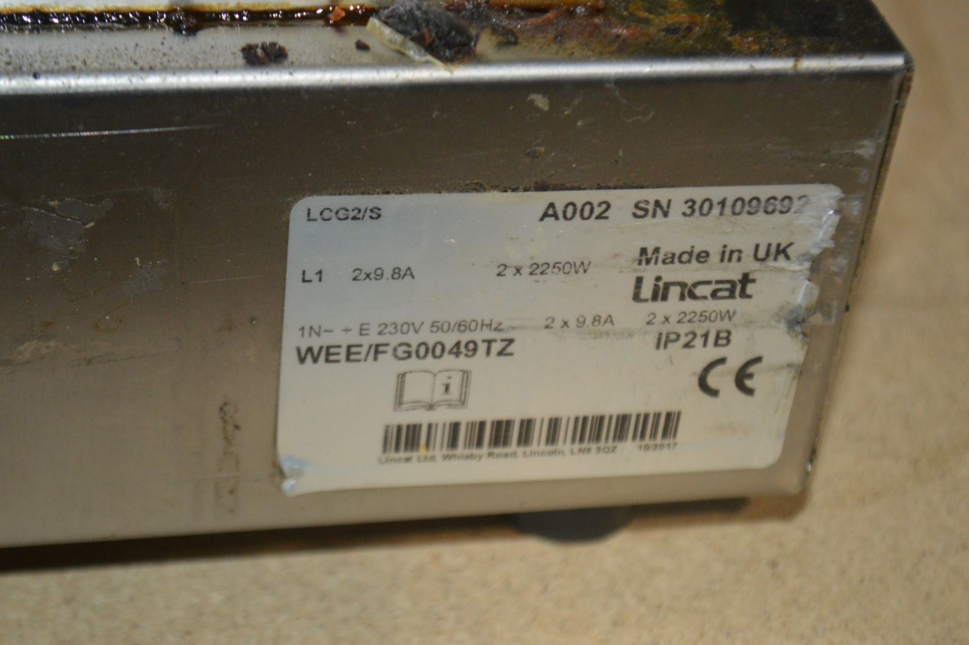 1 x Lincat Lynx 400 Electric Counter-top Twin Contact Grill - Model LCG2 - RRP £700 - Smooth Upper & - Image 2 of 3