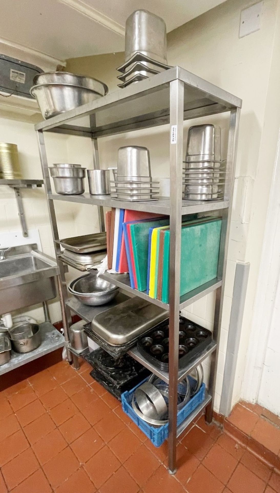 1 x Stainless Steel Commercial Kitchen Shelving Unit - Contents Not Included - Dimensions: H179 x - Image 2 of 2