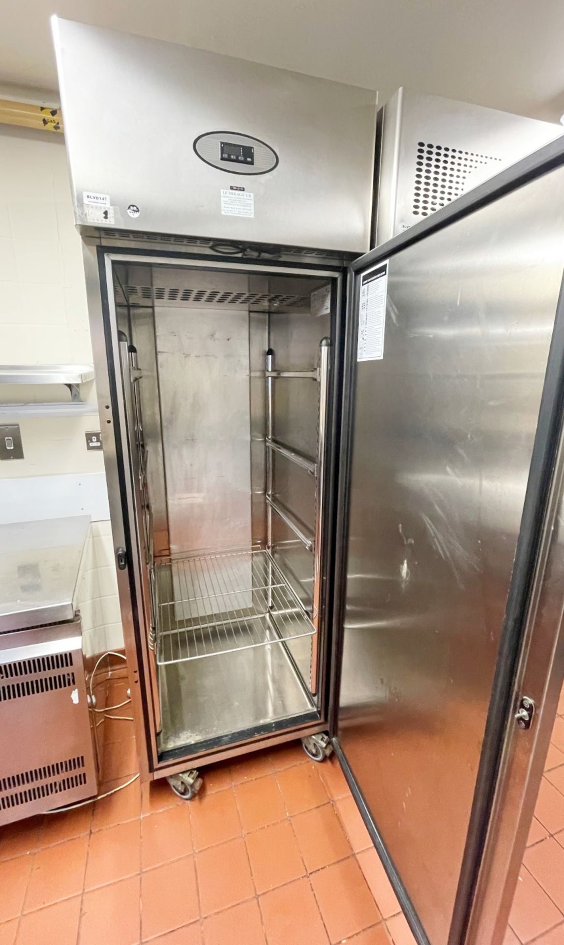 1 x Foster Single Door Upright Commercial Freezer With Stainless Steel Exterior - Model PROG600L - - Image 3 of 4