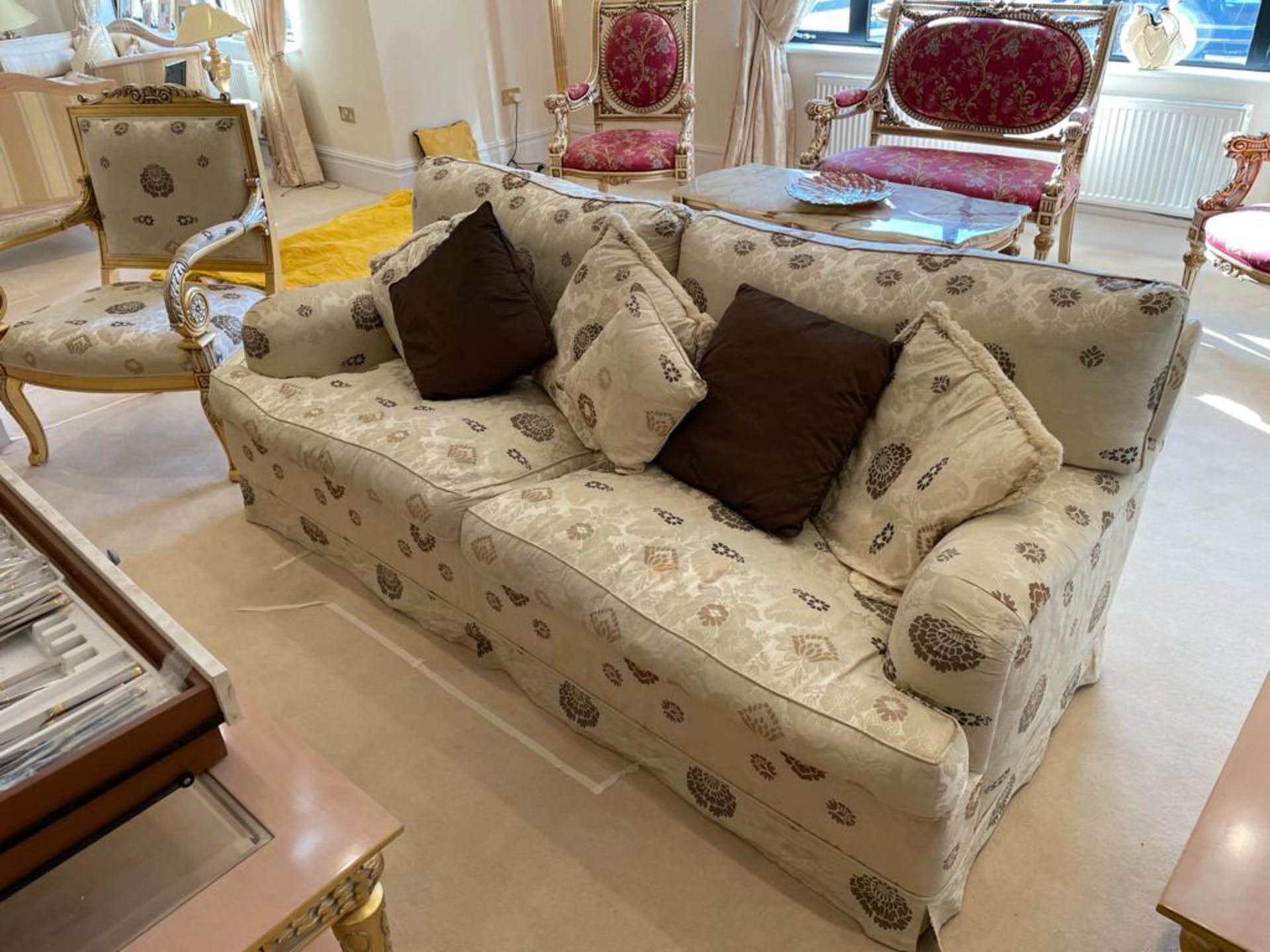1 x Voluptuous Two Seater Sofa With Removable Bespoke Fabric Covers and Scatter Cushions - NO VAT ON - Image 13 of 15