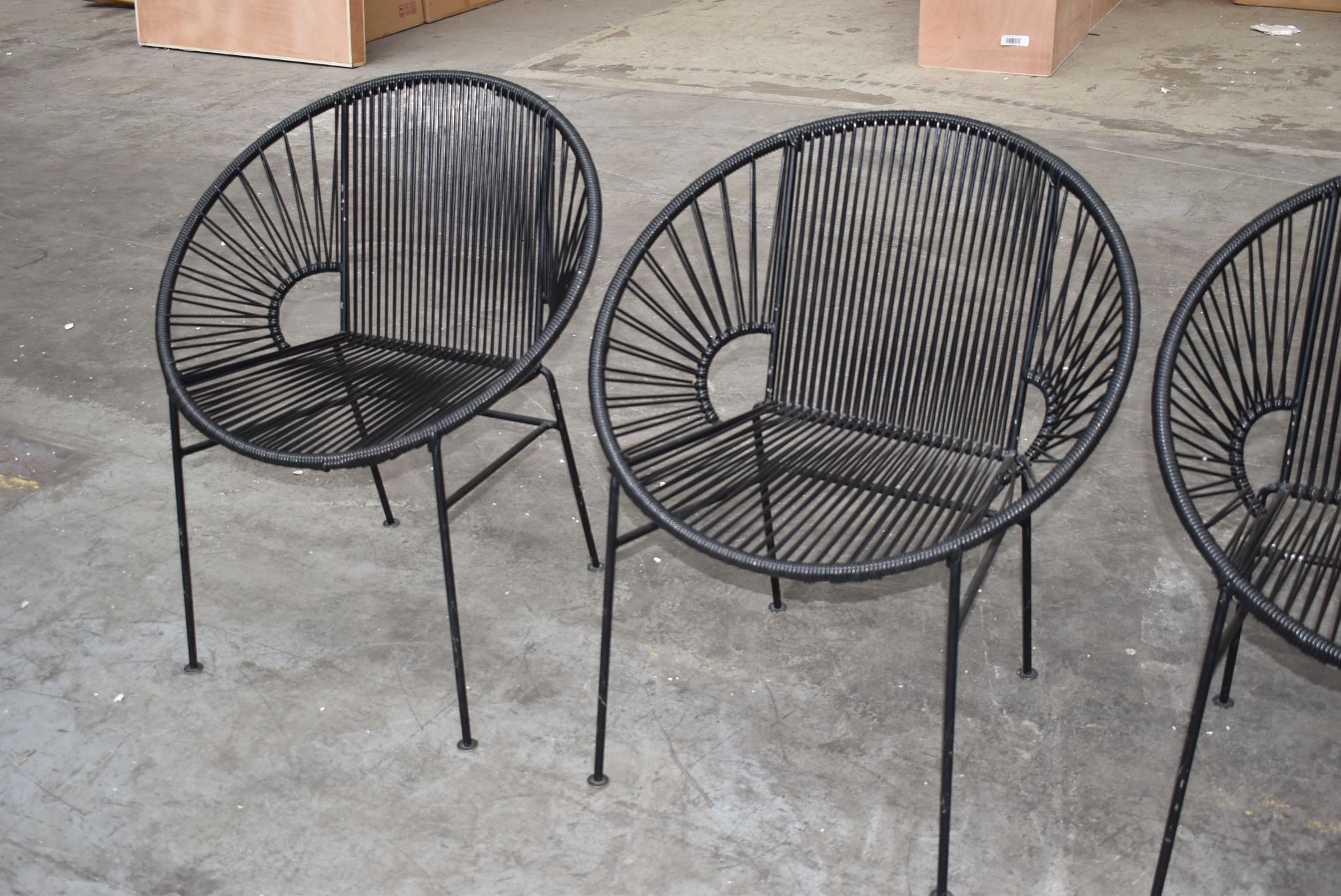 4 x Innit Designer Chairs - Acapulco Style Chairs in Black Suitable For Indoor or Outdoor Use - - Image 4 of 10
