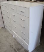 A Pair Of 7-Drawer Unit In White - Preowned, From An Exclusive Property - Dimensions: H108 x W74 x