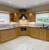 1 x Solid Oak Bespoke Fitted Kitchen With Integrated NEFF Appliances And Granite Worktops -