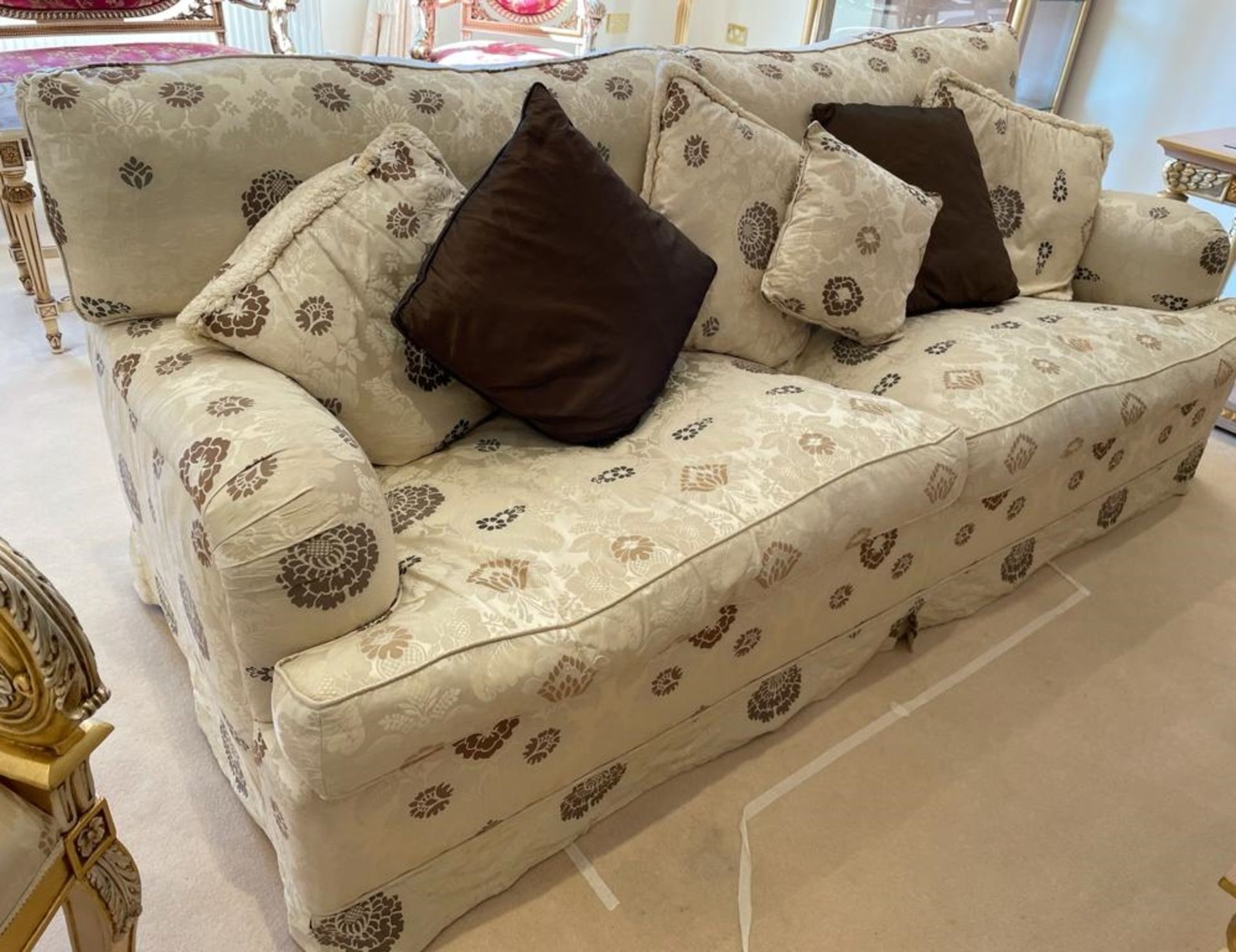 1 x Voluptuous Two Seater Sofa With Removable Bespoke Fabric Covers and Scatter Cushions - NO VAT ON - Image 14 of 15