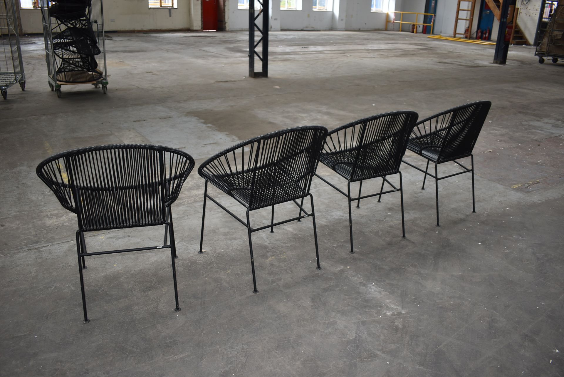4 x Innit Designer Chairs - Acapulco Style Chairs in Black Suitable For Indoor or Outdoor Use - - Image 9 of 11