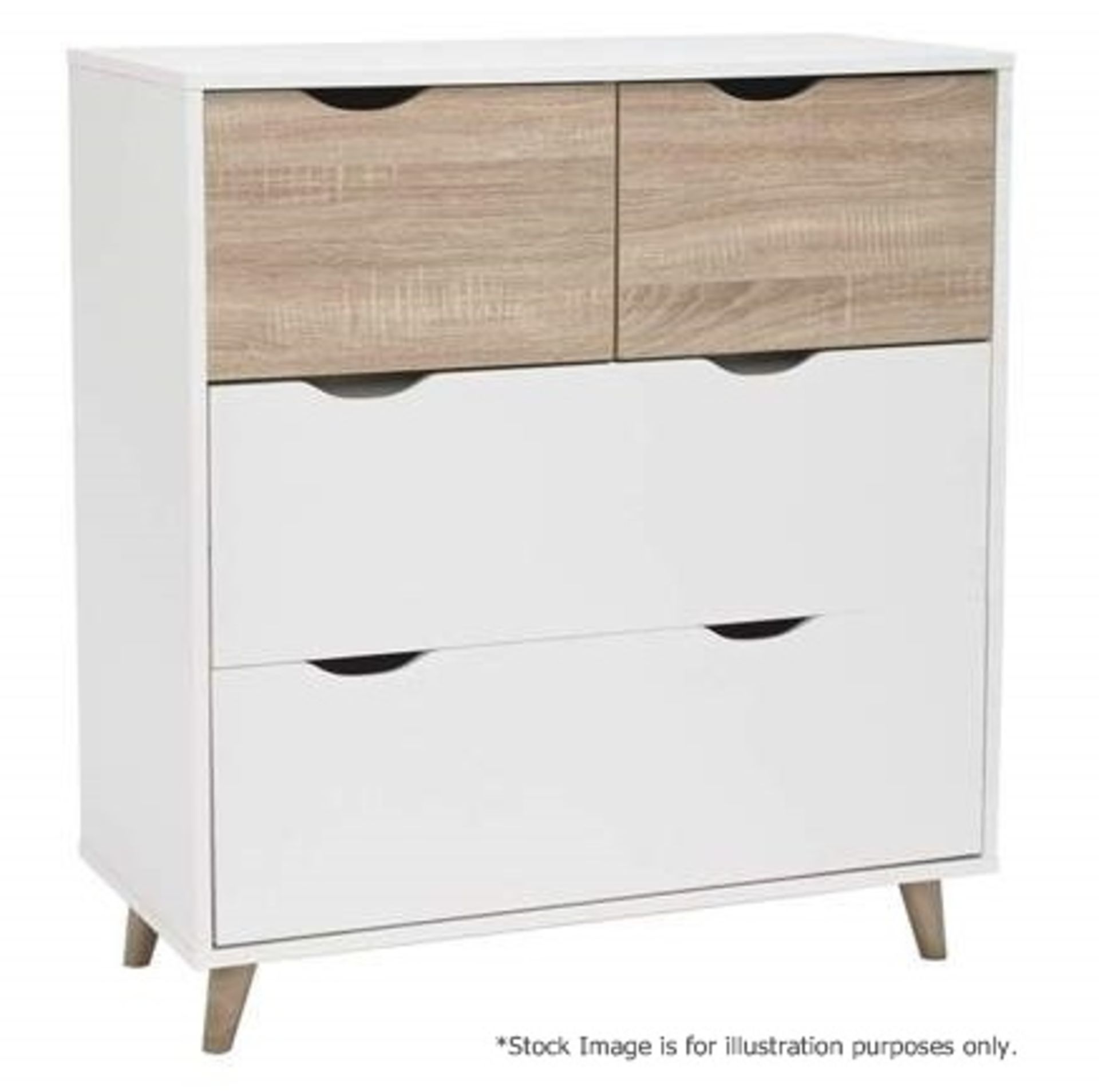 1 x 'Stockholm' Scandinavian Style Chest Of Drawers - Dimensions: 82 x 90 x 39cm - Brand New Boxed - Image 3 of 5