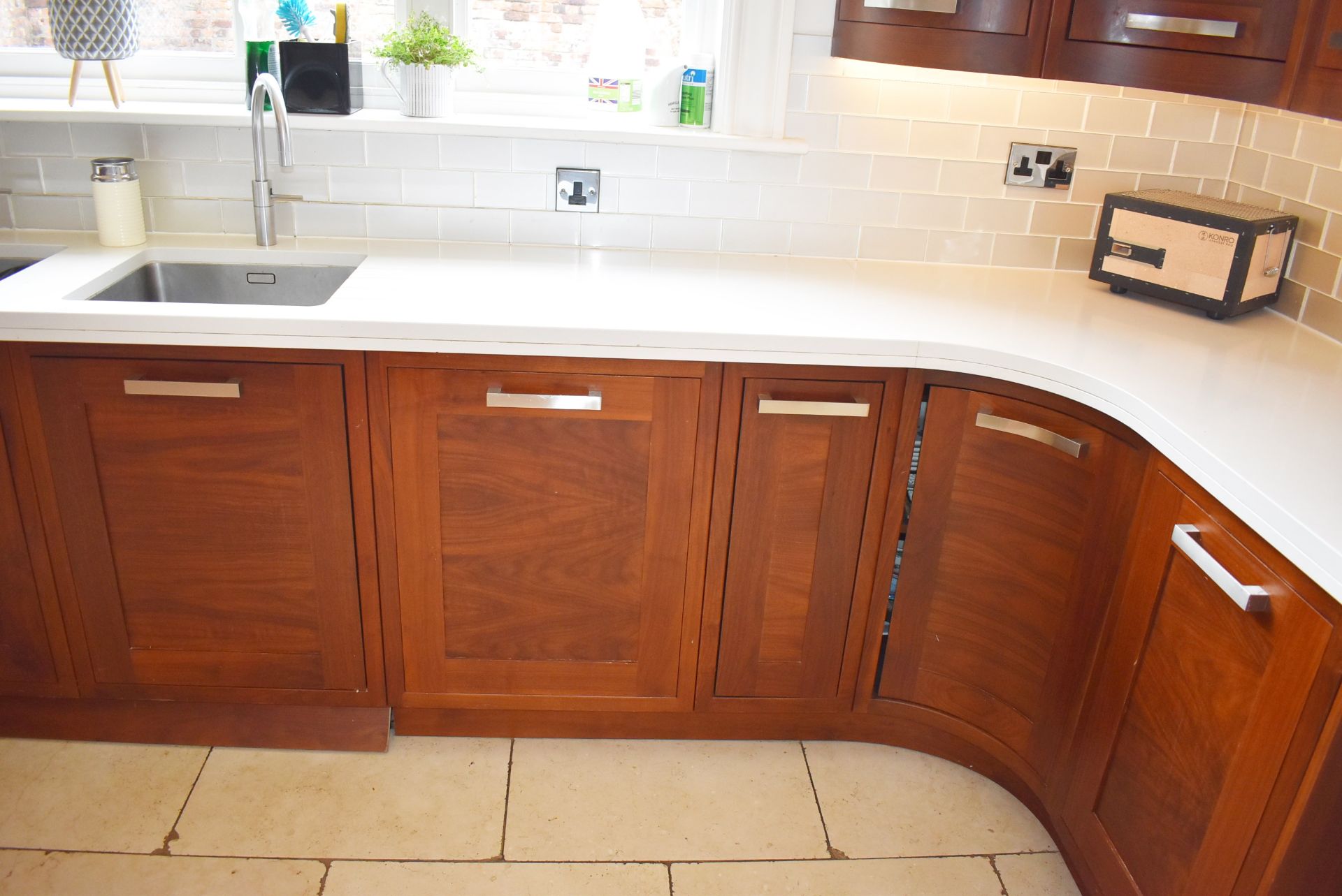 1 x Bespoke Contemporary Fitted Kitchen With Appliances - Features Solid Walnut Doors - NO VAT! - Image 44 of 114