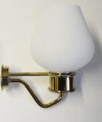 1 x CHELSOM Light Fitting In A Bright Brass Finish With Opal Shade - Unused Boxed Stock -