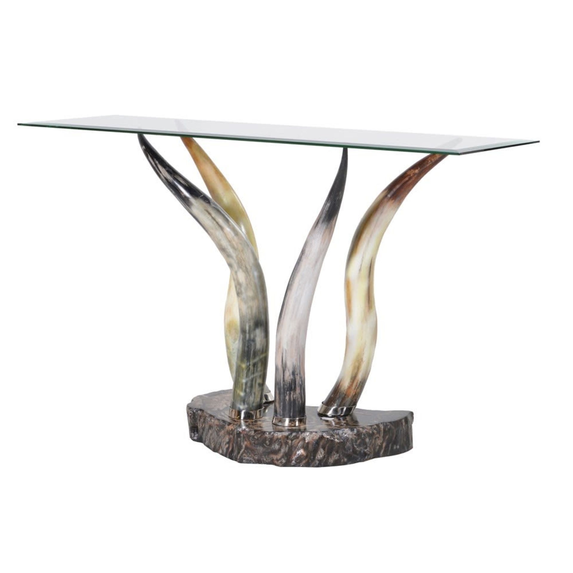 1 x Horn Console Hall Table - Features Painted Carved Horn Legs - RRP £955 - NO VAT ON THE HAMMER! - Image 2 of 16