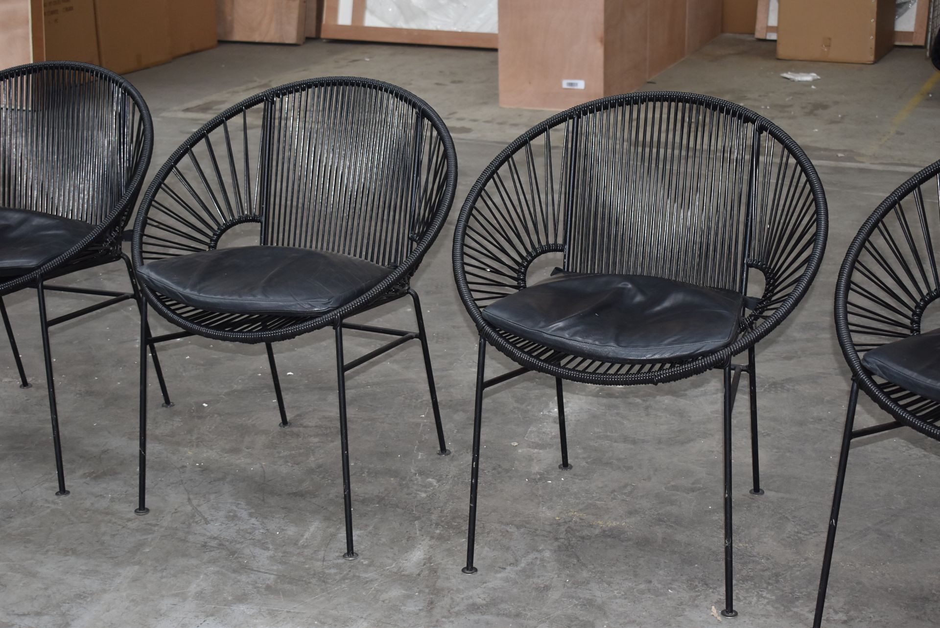 4 x Innit Designer Chairs - Acapulco Style Chairs in Black Suitable For Indoor or Outdoor Use - - Image 9 of 10