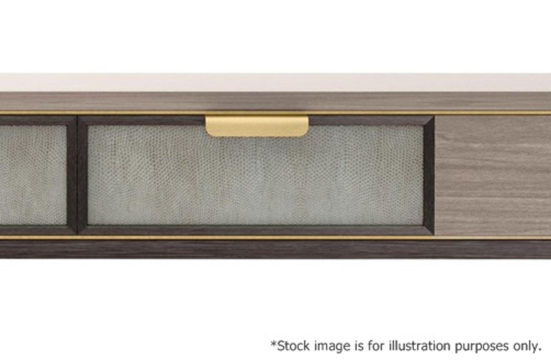 1 x FRATO 'Mandalay' Luxury Designer 2-Drawer Dressing Table In Dark Brown - Original RRP £4,300 - Image 4 of 13