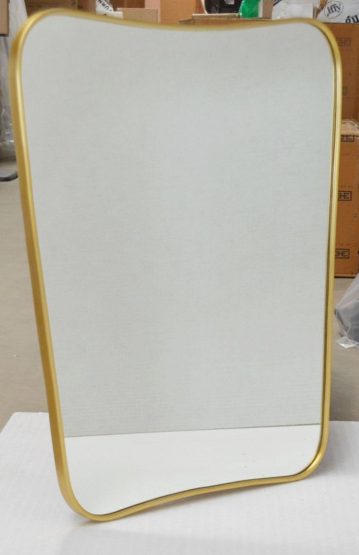 1 x EICHHOLTZ 'Vivienne' Luxury Framed Mirror In A Brushed Brass Finish - Dimensions: - Ref: - Image 5 of 8