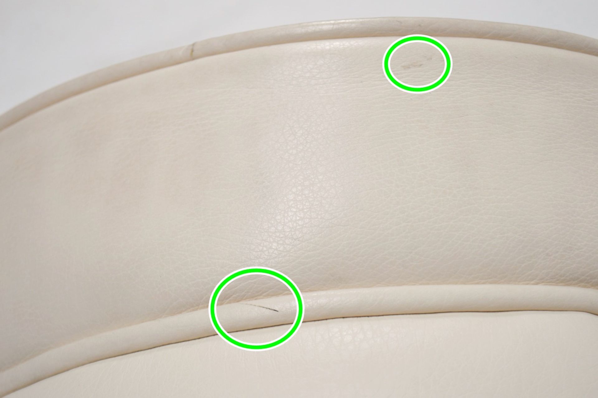 1 x BALDI Luxury Leather Upholstered Stool In Cream With Ornate Claw Feet In Gold - Italian Made - Image 7 of 8