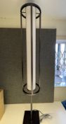 1 x Chelsom Art Deco Style Floor Lamp in Black/Bronze Height 161cm x 30cm Diameter - Ref: CHL197 -