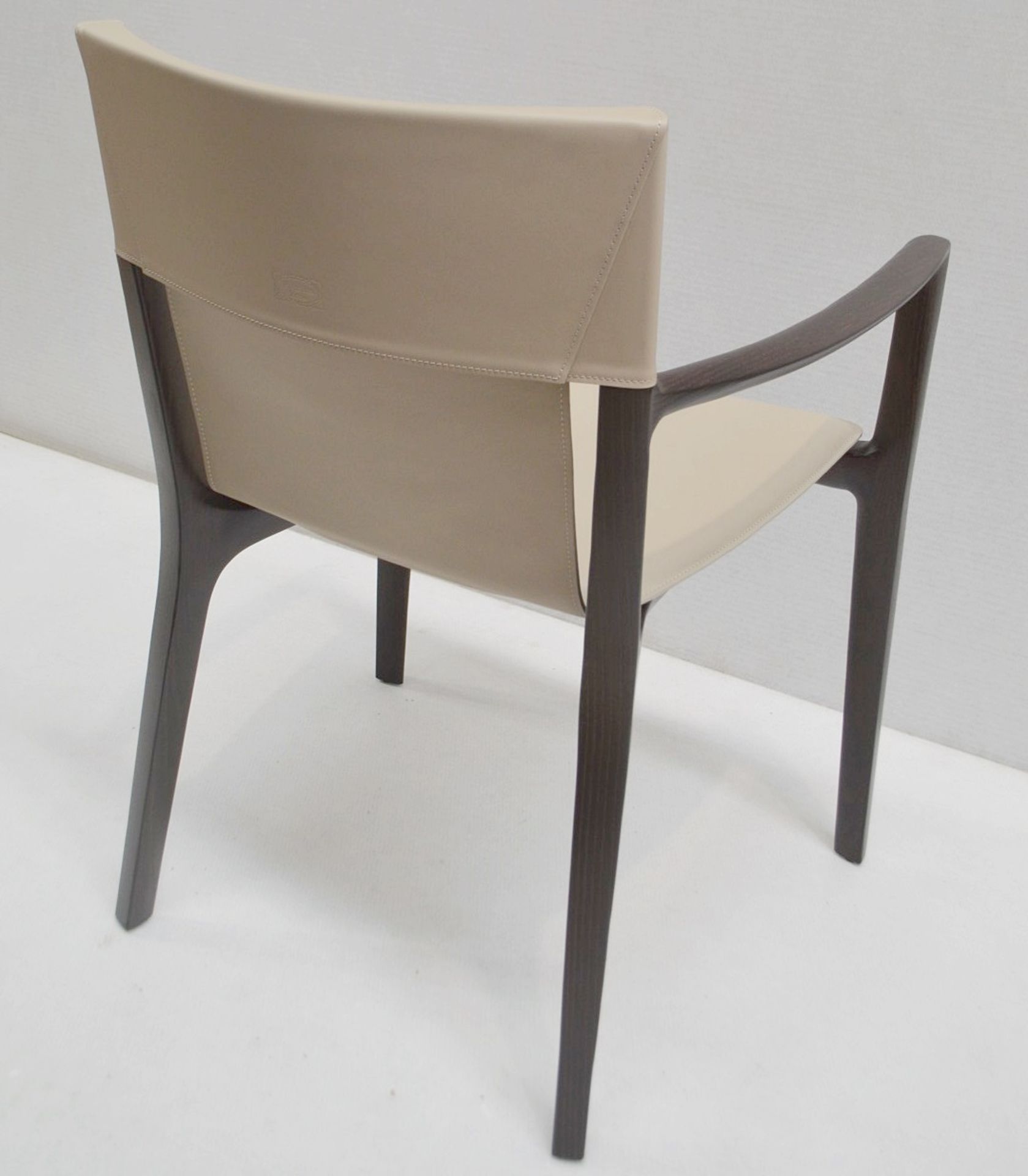 A Pair Of POLTRONA FRAU 'Isadora' Chairs With Arms Upholstered In Beige Saddle Leather - RRP £4,200 - Image 9 of 16
