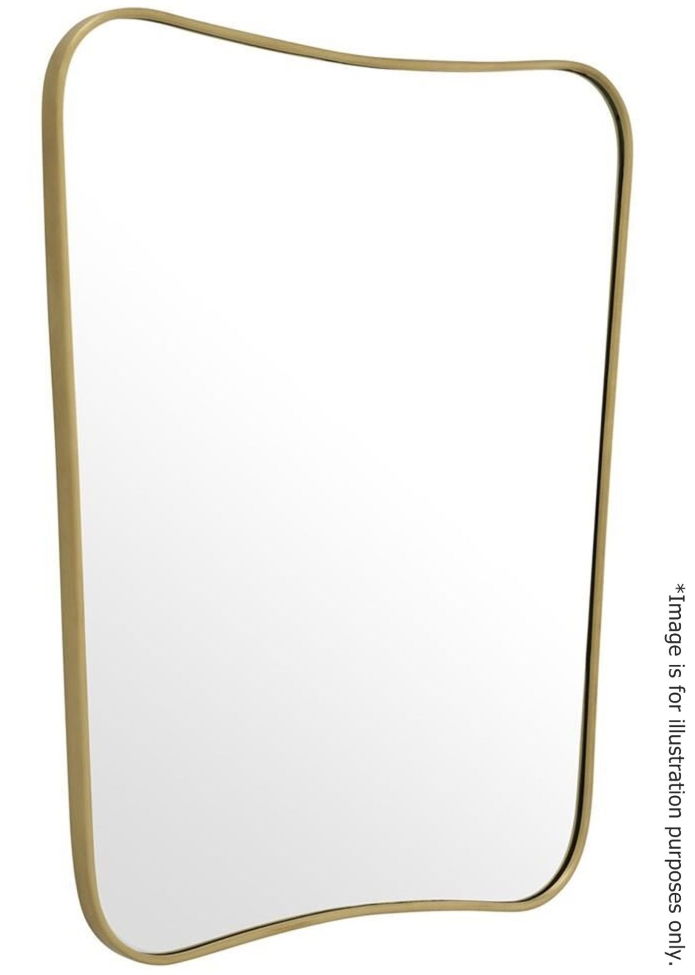 1 x EICHHOLTZ 'Vivienne' Luxury Framed Mirror In A Brushed Brass Finish - Dimensions: - Ref: - Image 2 of 8