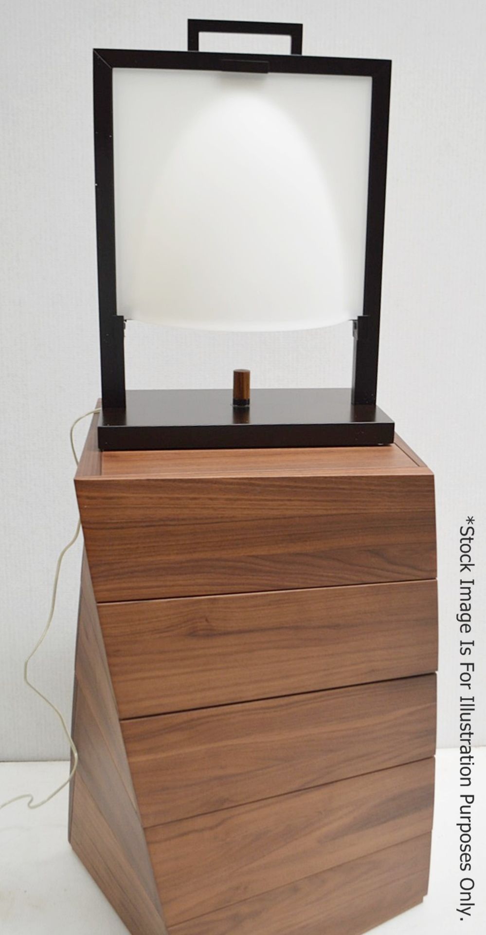 1 x GIORGETTI 'Nao' Designer Table Lamp In Solid Polished Maple And Oven Glazed Glass - RRP £2,145 - Image 2 of 8