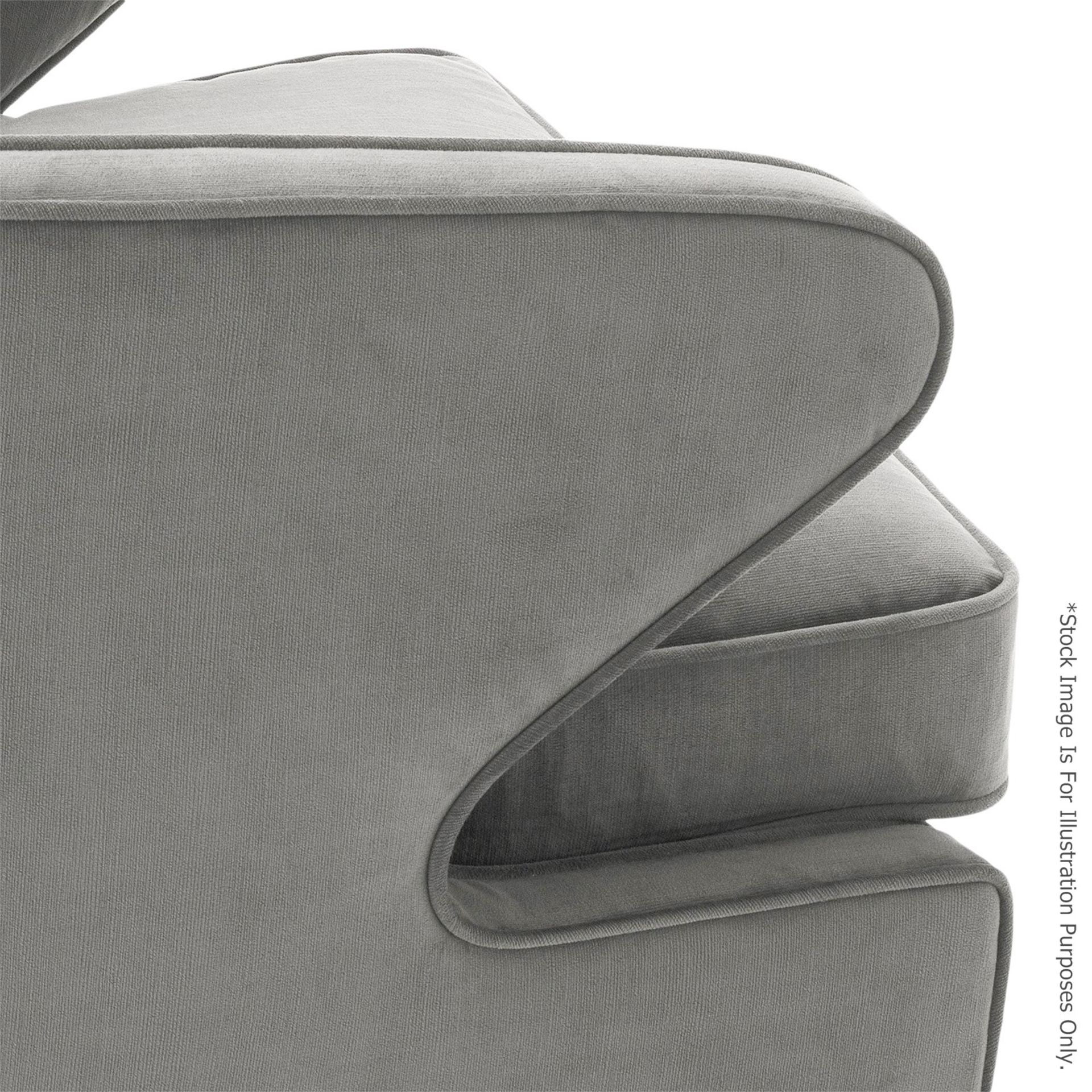 1 x EICHHOLTZ 'Dorset' Velvet Upholstered Chair In Granite Grey With Swivel Base - Ref: 5836384(B)/ - Image 2 of 13