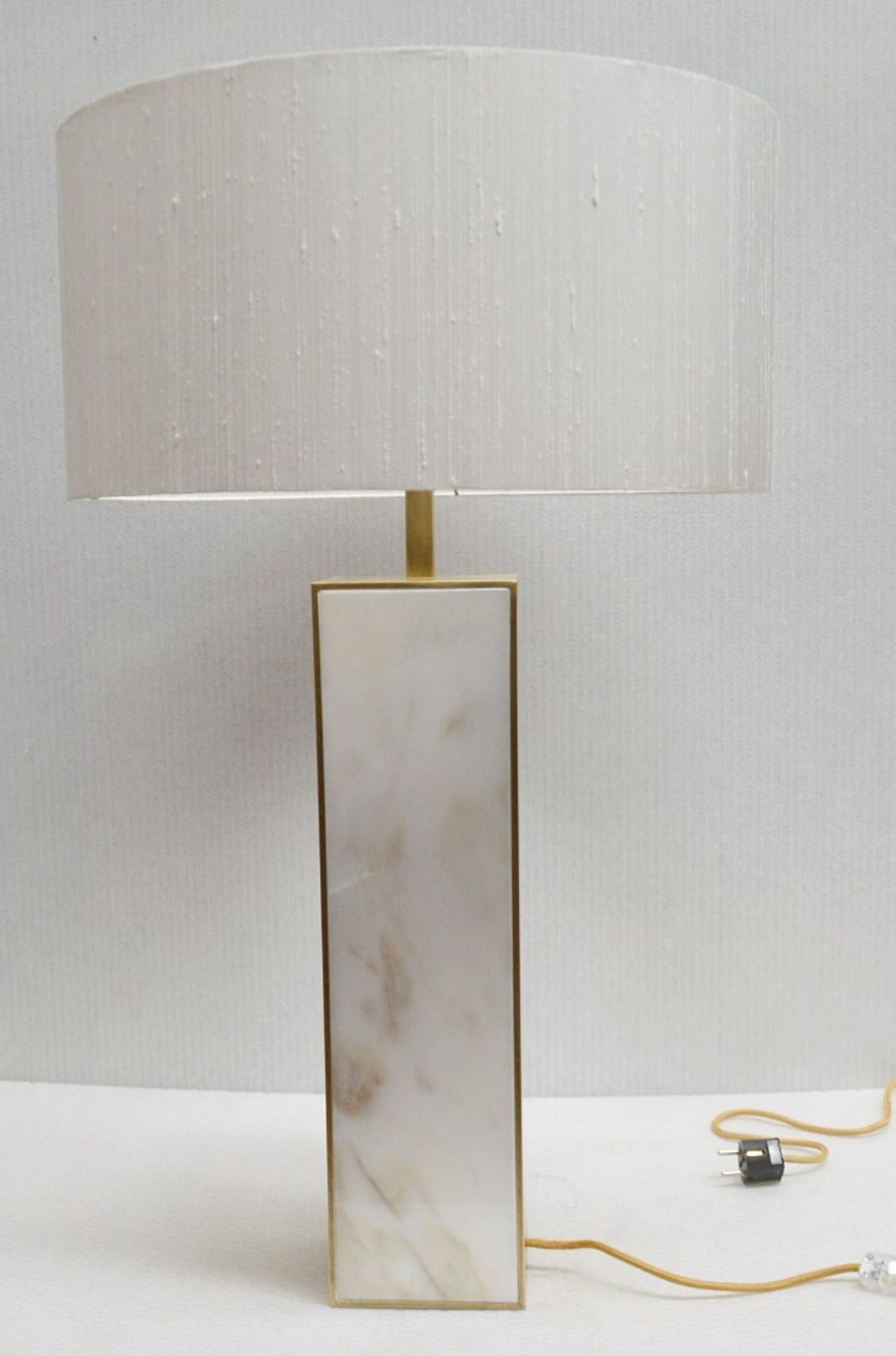 1 x FRATO BIARRITZ Luxury Table Lamp With A Variegated Stone & Brass Base - Original RRP £1,544 - Image 3 of 15