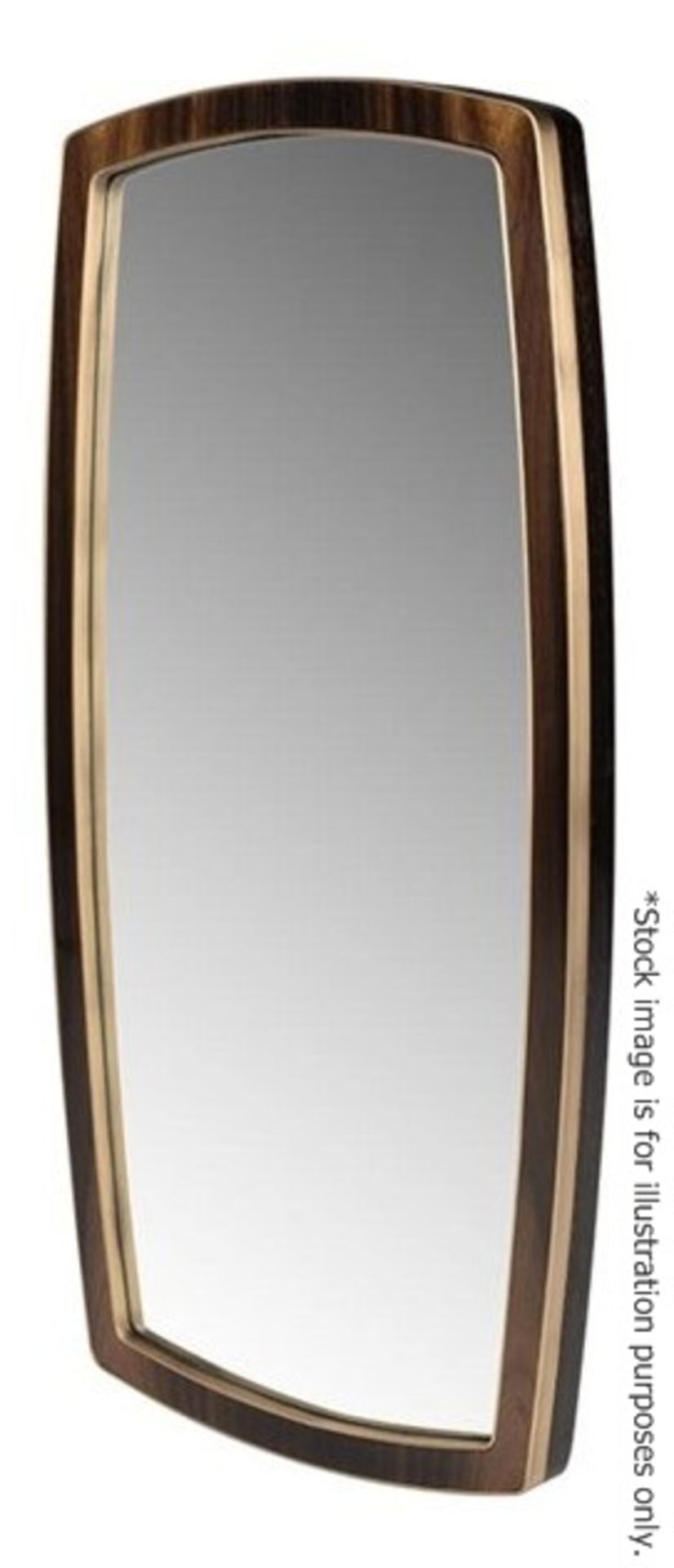 1 x FRATO Tributo Luxury Mirror With Brushed Brass Details & High Gloss Finish - RRP £1,289 - Image 2 of 6