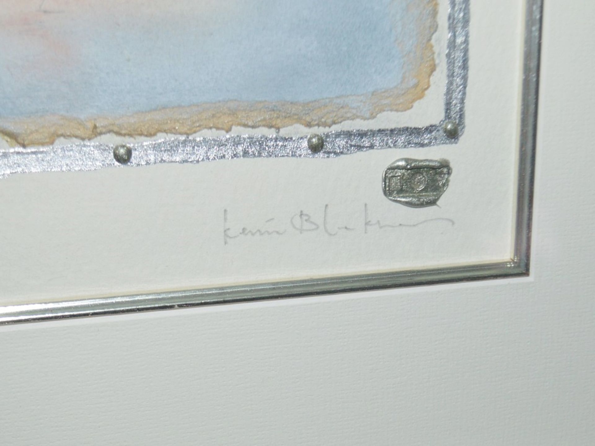 1 x Framed Original Mixed Media Artwork 'Mouillage De Bateau III' Signed By Artist Kevin - Image 5 of 6