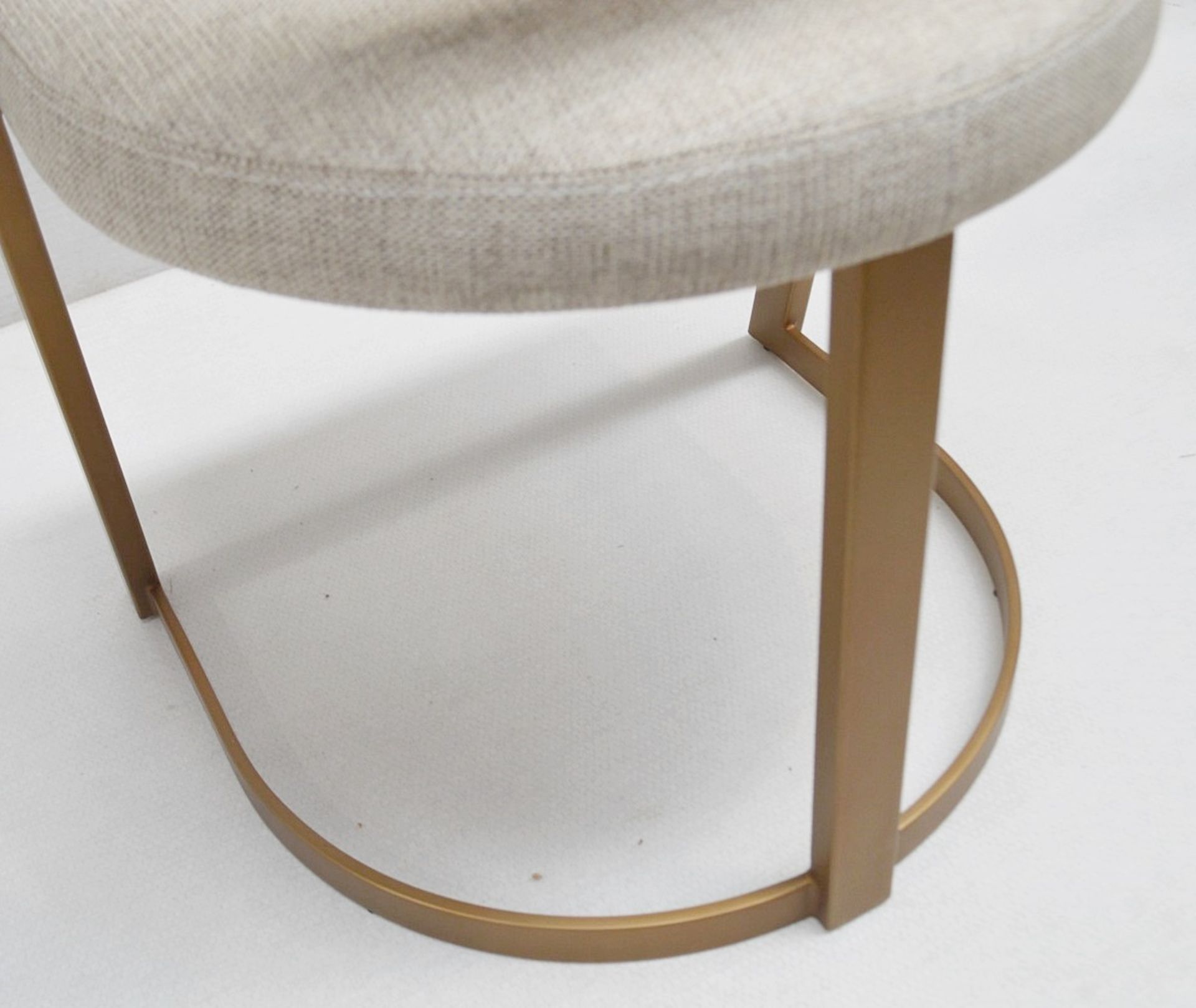 1 x EICHHOLTZ 'Dexter' Upholstered Brass Chair - In A Loki Natural Upholstery - Ref: 5836364/JUN21 - - Image 8 of 16