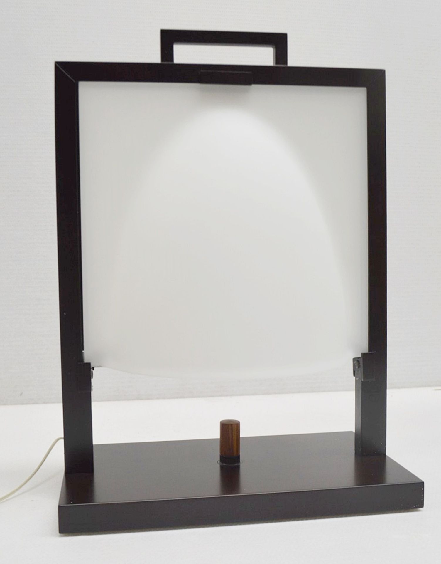 1 x GIORGETTI 'Nao' Designer Table Lamp In Solid Polished Maple And Oven Glazed Glass - - Image 3 of 9