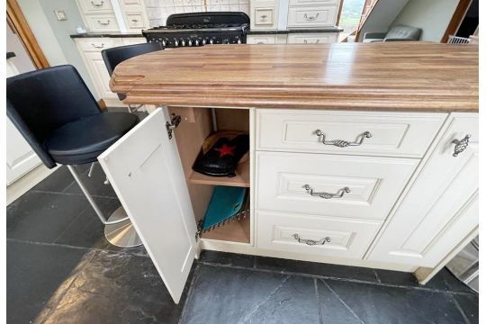 1 x Solid Wood Hand Painted Fitted Kitchen With Contemporary Island And Granite Worktops - NO VAT - Image 71 of 85