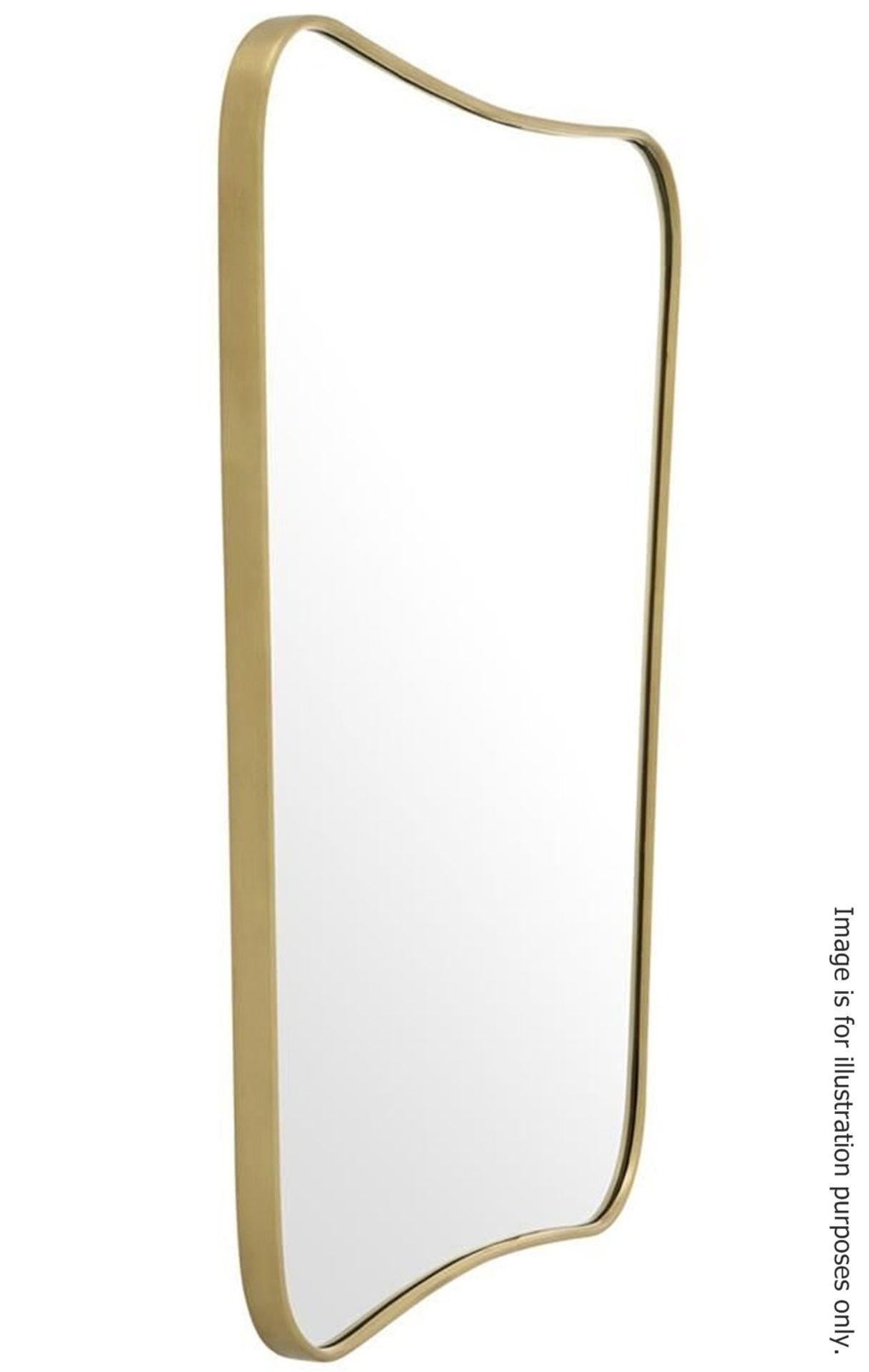 1 x EICHHOLTZ 'Vivienne' Luxury Framed Mirror In A Brushed Brass Finish - Dimensions: - Ref: - Image 3 of 8